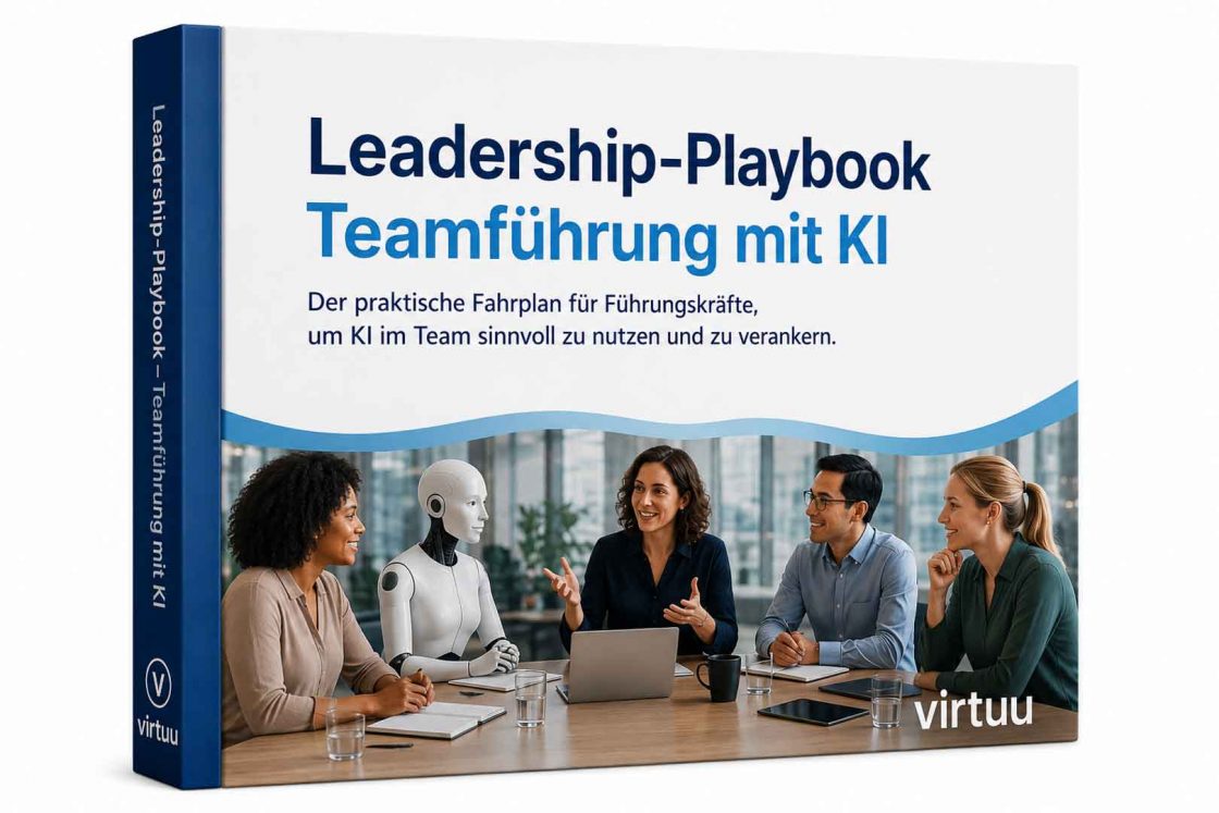 Cover: Leadership Playbook Teamführung mit KI - Praktischer Fahrplan für Führungskräfte